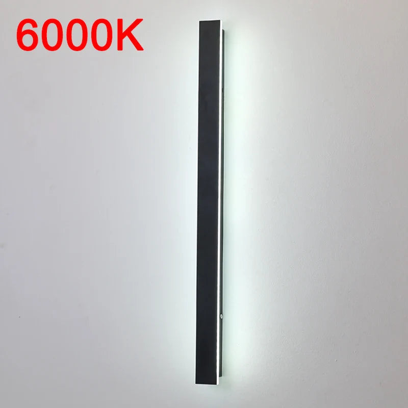 Modern Waterproof LED Outdoor Wall Lamp Long Strip IP65 Porch Lights Exquisite acrylic Light Source landscape architect