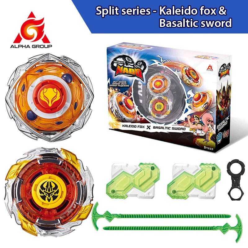 Infinity Nado 3 Original Split Series Set 2 Modes Combinable or Splitable Spinning Top Battle Metal Gyro +Launcher Kid Toy Gift