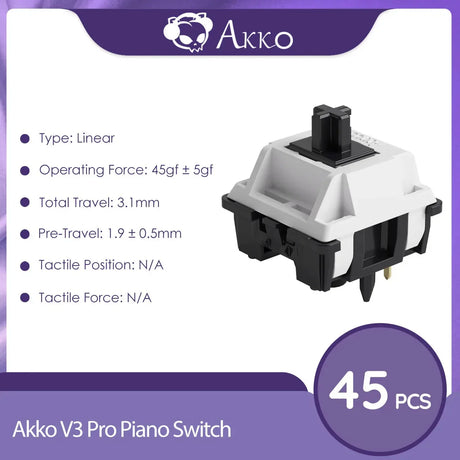 Akko V3 Pro Switches Tactile / Linear Switch for Mechanical Keyboard 45Pcs Pack Replaceable Outemu Gateron Cherry MX Keyswitch