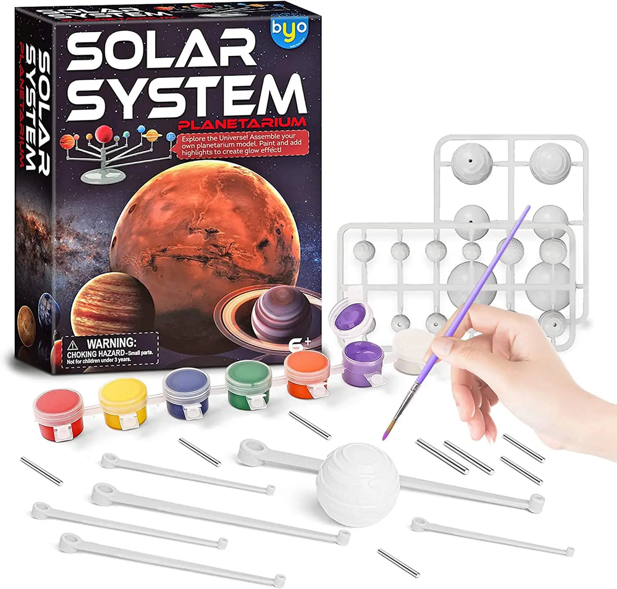 Solar System Model DIY Planet Toys Child Science and Technology Learning Solar System Teaching Assembly Coloring Educational Toy