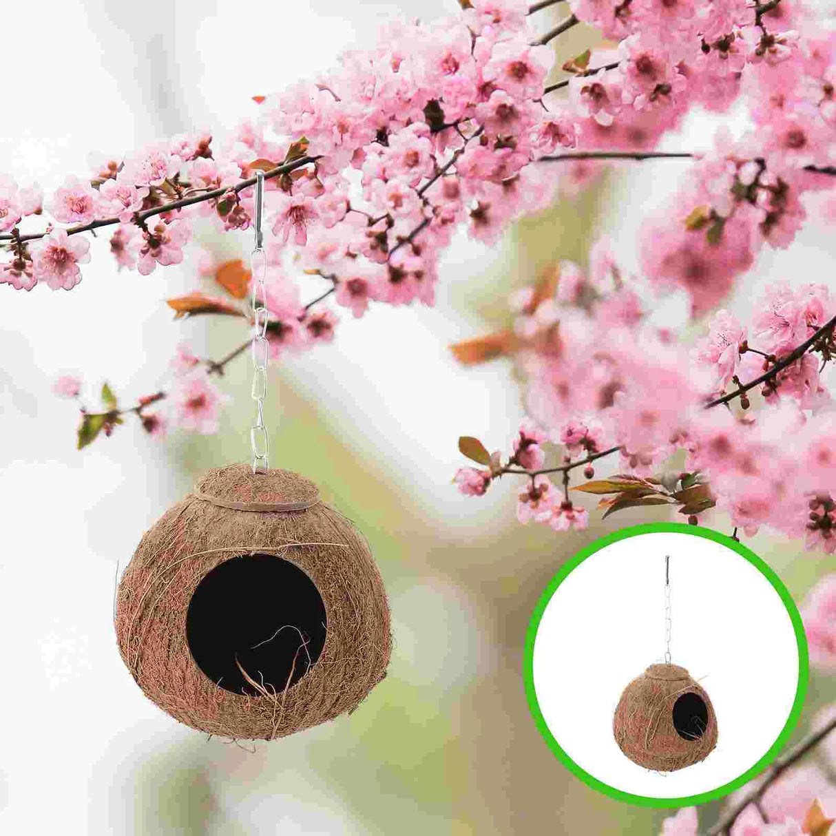 Coconut Shell Bird Nest Coco Birds House Parrots Hide Hut Habitats Decor Parrot Cage Accessories Lovebirds Cockatiel