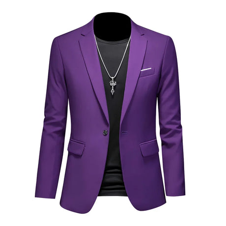 Men Business Casual Blazer Plus Size M-6XL Solid Color Suit Jacket Dress Work Clothes Oversize Coats Male Brand Clothing Tuxedo