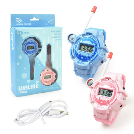 Children Education Toys 2PCS Toy Walkie Talkies Watches Walkie Talkie 7 In 1 Children Watch Radio Outdoor Interphone Toy Outdoor