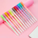 Multi-colored Painting Highlighter Colourful Highlighters DIY Double Line Pen Journaling School Office Supplies