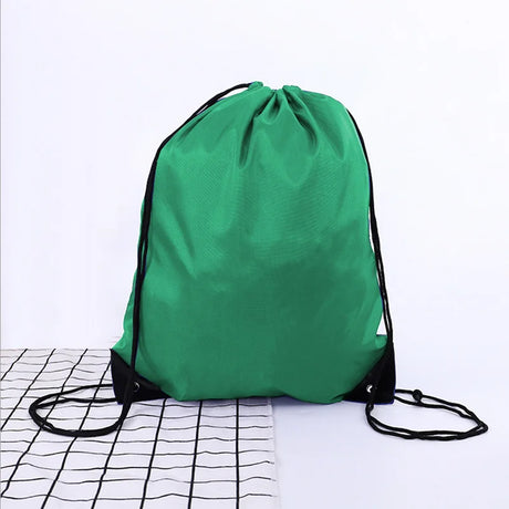 Riding Backpack Gym Drawstring Shoes Bag Clothes Backpacks WaterproofThicken Drawstring Belt Nylon Color Portable Sports Bag