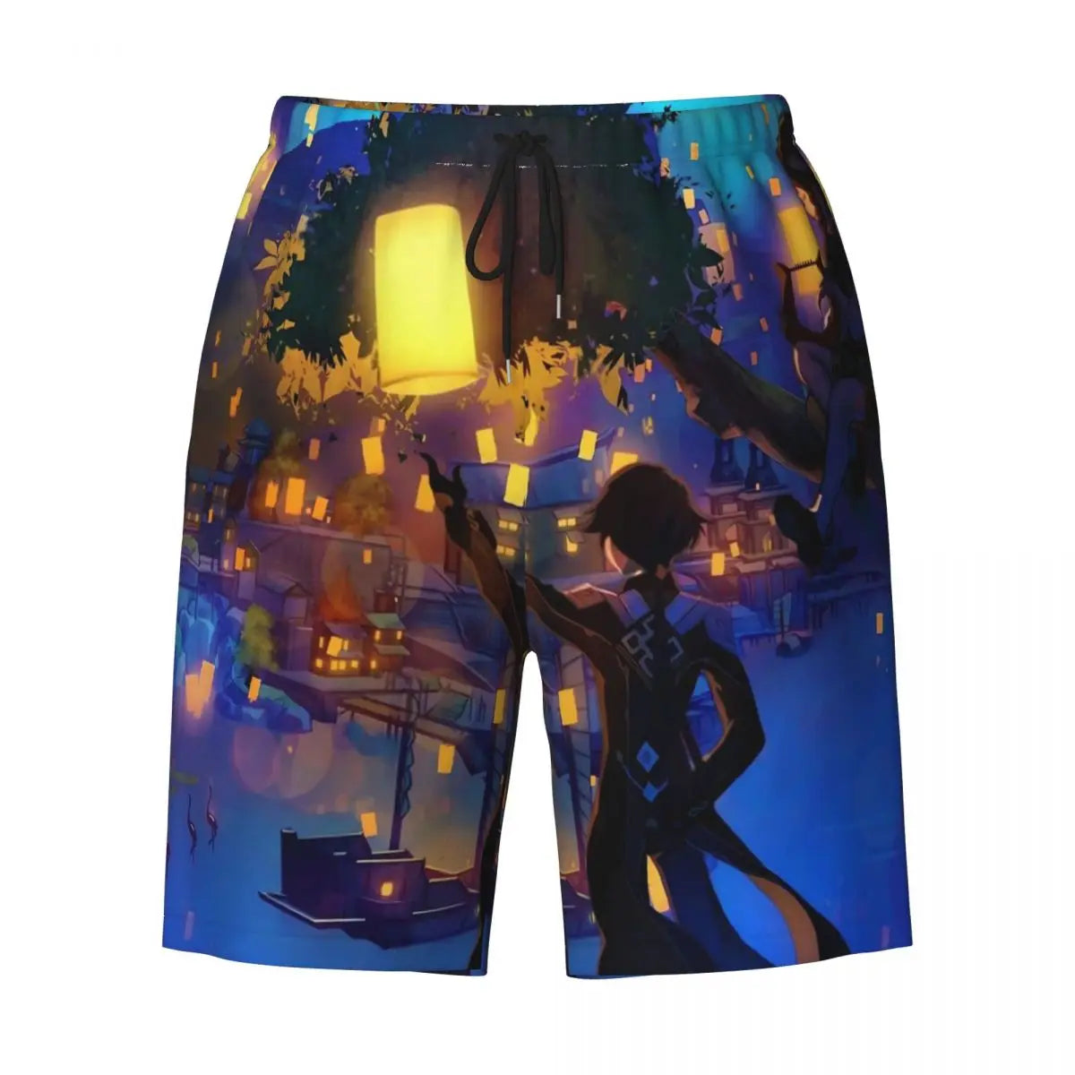 Genshin Impact Board Shorts Summer Anime Print Running Beach Short Pants Men Breathable Classic Custom Large Size Beach Trunks