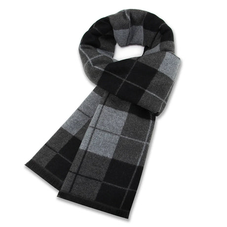 High Quality Men Scarf Autumn Winter Plaid Knitted Wool Muffler Male Business Classic Thick Warm Shawl Gentlemen Chrismas Gift