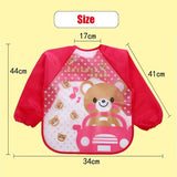 Baby Bibs New Cute Children Baby Stuff Toddler Waterproof Long Sleeve Art Smock Feeding Bib Apron for Kids 0-6 Years