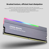 COOLMOON CR-D134S RAM Heat Spreader 5V 3PIN Male/Female Addressable Memory Cooler Heatsink Support RGB Controller for Desktop PC