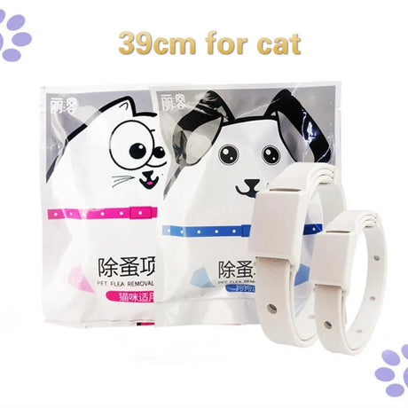 3pc Adjustable Cat & Dog Collar Flea & Tick Prevention Pet Collar Pest Control Protect Rubber Flea Killer Collar Pet Accessories