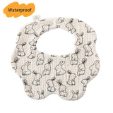 New Thickened 7 Layers Cotton Waterproof Baby Bibs Cute Print Saliva Towel Newborn Burp Cloths for Boys Girls Feeding Drool Bib