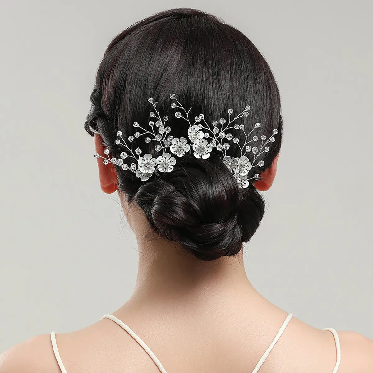 3pcs White Flower U Shaped Hairpin Pearl Elegant Hair Clips Hair Jewelry Accessories For Women Wedding Head Ornaments Hairpins