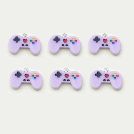 Randomly 6/10Pcs Colorful Resin Game Controller Charms Pendants For Jewelry Making DIY Earrings Necklace Bracelet Handmade