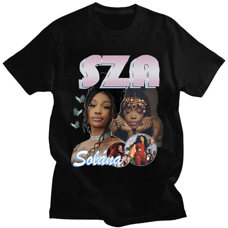 Rapper SZA CTRL X SOS Album Graphic Print T Shirt Vintage Punk Hip Hop Harajuku T Shirt Fashion Casual Plus Size T Shirt Women