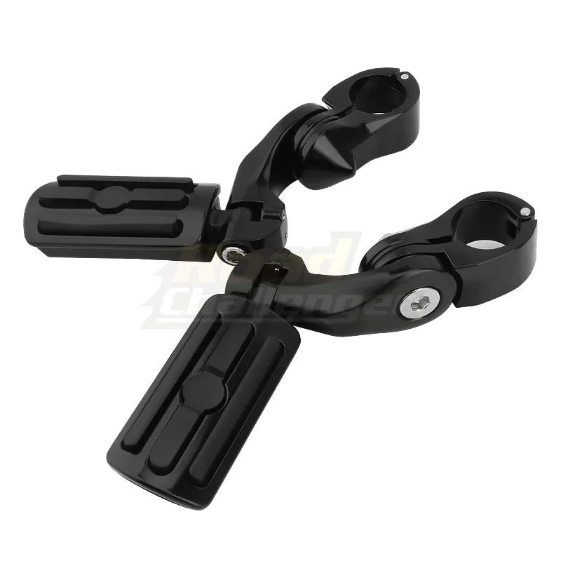 32mm 1-1/4" Motorcycle Engine Guard Footrest Highway Bar Foot Pegs Pedal Foot Rest Universal Short Footpegs Clamps