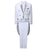 New Men's Tuxedo Suits Set Classic Formal Tailcoat Tuxedo 2 Pcs Sets Men Fashion Party Wedding Prom Clothing Male (Jacket+Pants)