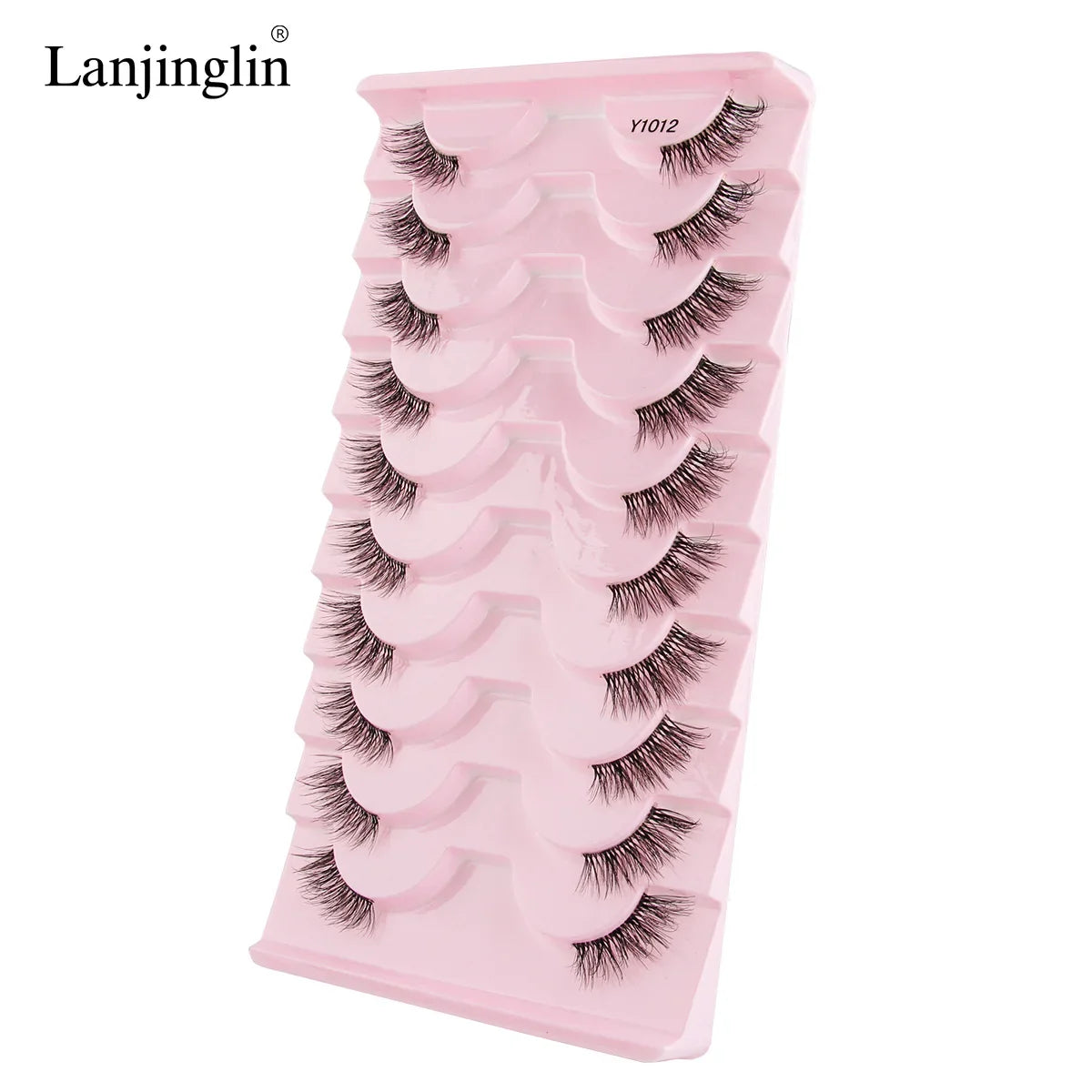 Half Eye Lashes 2/20 Boxes Natural Long Wholesale 3D Mink Lashes Clear Band Eyelash Extensions Makeup Tools Faux Cils maquillaje