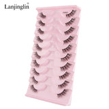 Half Eye Lashes 2/20 Boxes Natural Long Wholesale 3D Mink Lashes Clear Band Eyelash Extensions Makeup Tools Faux Cils maquillaje