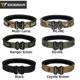 IDOGEAR Tactical 2 Inch Combat Belt  Quick Release Buckle MOLLE  Hunting Outdoor Sports Mens Belt Durable Two-in-One 3414