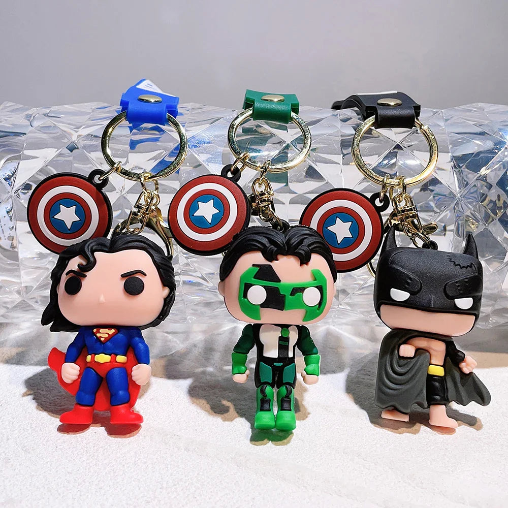 Marvel Keychain Silicone Bag Keyring For Women Disney Spider Man Key Holder Car Hanging Accessories Jewelry Gifts