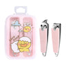 Christmas Gift Flat Mouth Skew Mouth Nail Scissors Cartoon Transparent Plastic Box Manicure Set Tools for Foot Trimming