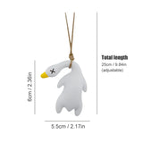 Funny Swing Goose Roasted White Roast Duck Car Pendant Swing Duck Car Hanging Ornament  for Car Products Interior Accessories