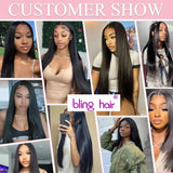 13x6 Lace Frontal Wig HD Transparent Lace Front Human Hair Wigs Straight Bling Hair Remy Bleached Knots 13x4 Lace Wigs For Women