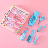 Baby care 7-piece infant water temperature meter combination set baby safety nail clippers comb brush