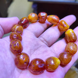 Natural Raw Amber Bracelet Men Women Healing Gemstone Fine Jewelry Genuine Baltic Ambers Tumbled Stone Bracelets Bangles