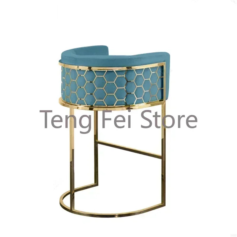 Luxury Nordic Bar Chair Simple Modern Backrest Bar Chair High Stool Minimalist Kitchen Chaises Salle Manger Furnitures WZ