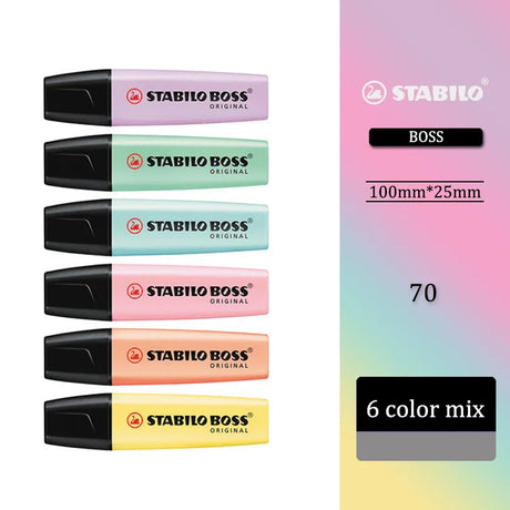 6/9/15 Colors STABILO Highlighters Drawing Pen Marker Pen for Student School Office Supplies Cute Kawaii Stationery Art Supplies