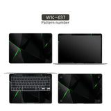 Black Geometry Cover Laptop Skin Stickers Notebook Film Vinyl Sticker 12"13.3"14"15.6"17"for HP/Macbook/Acer/Msi Decorate Decal