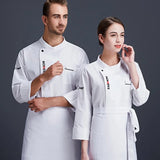 Chef Uniform Short Sleeve Restaurant Cook Coat Women Baker Hotel Kitchen Canteen Waiter Clothes