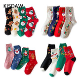 4 Pairs/Lot Children Girls Socks Christmas Socks For Kids Cotton 2-12Years Comfortable Toddler Leg Warmers Boys Long Socks