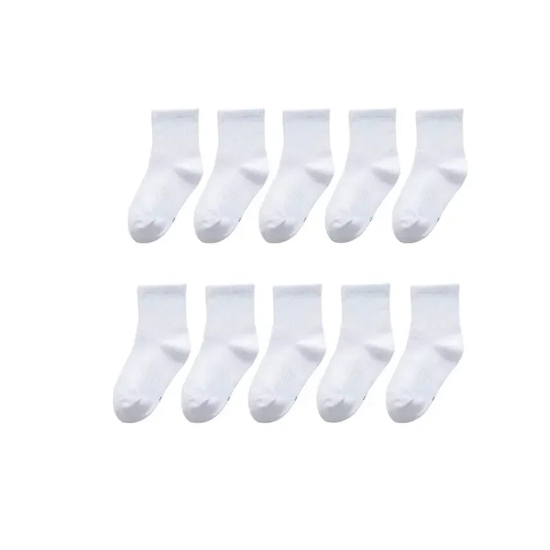 20 Pieces=10 Pairs Children Socks Spring&Autumn Cotton High Quality Girls Boys Socks 1-9 Year Kids Socks