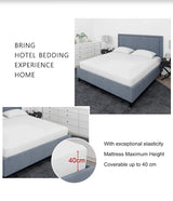 Muwago Waterproof Mattress cover Mattress Protector Bed Cover  Elastic Fitted Sheet Breathable Double Bed Dust Mite  Queen Size