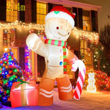 Christmas Inflatable Decoration Toy Built-in LED Lights Inflatable Model Outdoor Ornament Xmas Party New Year Garden Decor