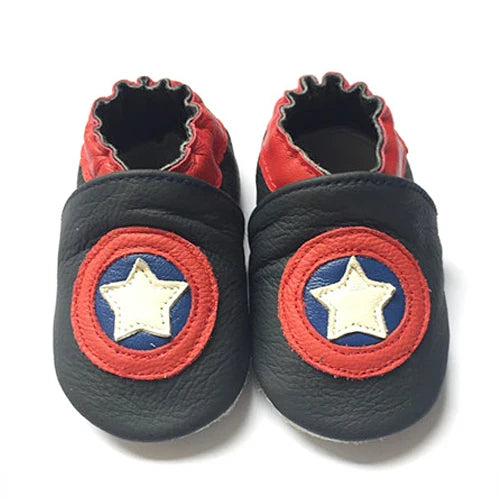 Baby Shoes Cow Leather Bebe Booties Soft Soles Non-Slip Footwear For Infant Toddler First Walkers Boys And Girls Slippers