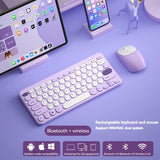 2.4G Usb Wireless Keyboard and Mouse Combo Rechargeable Bluetooth Keyboard and Mouse Set for Laptop for Ipad Cell Phone Tablet