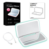 Mini Compact Led Makeup Mirror With Light 5X Magnifying Small Pocket Portable Travel Pink Black Foldable Cosmetic Vanity Mirrors