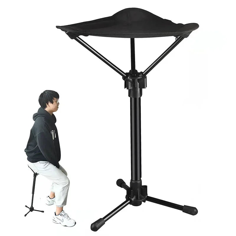 Telescopic Stool One Leg Stool Mini Portable Outdoor Travel Queuing Camping Stool Maza Fishing Chair Beach Chair Triangle