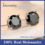 D VVS1 Moissanite Stud Earrings For Women 925 Sterling Silver Platinum Finish 2 GRA Certificates Moissanita Pass Diamond Tester