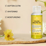 Yellow Peeling Oil Dark Skin Bleaching Remove Arm Knee Legs Melanin Body Brighten Scrub Exfoliating Dead Skin Care Whiten Serum