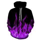 Funny 3D Flame Print Hoodies For Men Fashion Trend Harajuku Streetwear Autumn New in Sweatshirts Oversized Pullover y2k Clothes