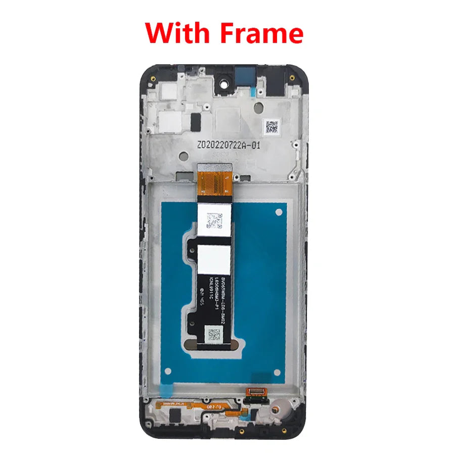 Screen With Frame For Motorola Moto E32 LCD Display Touch Screen Panel Digitizer Assembly 6.5" For Moto E32 Screen Replacement