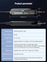 KONNWEI Battery Tester BK200 Car Charger 12V 24V 6V Inspection Tools BK100 Motorcycle Automotive Battery Analyzer PK KW650 KW510