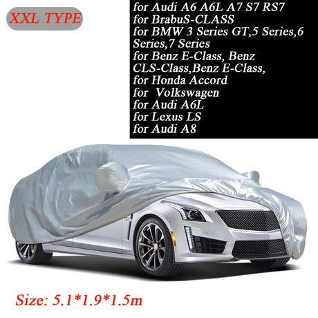 Universal Car Cover Full Cover Outdoor Indoor UV Protection Sunscreen Heat Protection Dustproof Scratch-Resistant Sedan M-XXL