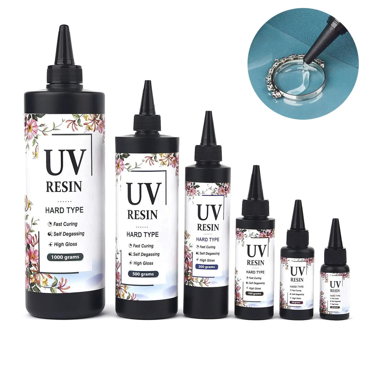 Hard UV Resin Glue Clear Ultraviolet Curing Quick Drying Epoxy Resin UV Glue DIY Jewelry Making Tools Resin Mold Gel Hardener