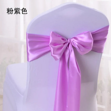 10/100pcs Satin Chair Bow Sashes Wedding Chair Knots Ribbon Butterfly Ties For Party Event Hotel Banquet Home Decoration