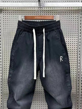 Men's Harem Jeans Japanese Harajuku Luxury Brand Baggy Hip Hop Streetwear New in Popular Black Korean Street Trousers